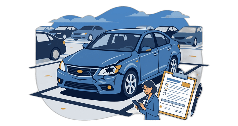 Accident Damaged Vehicles service illustration