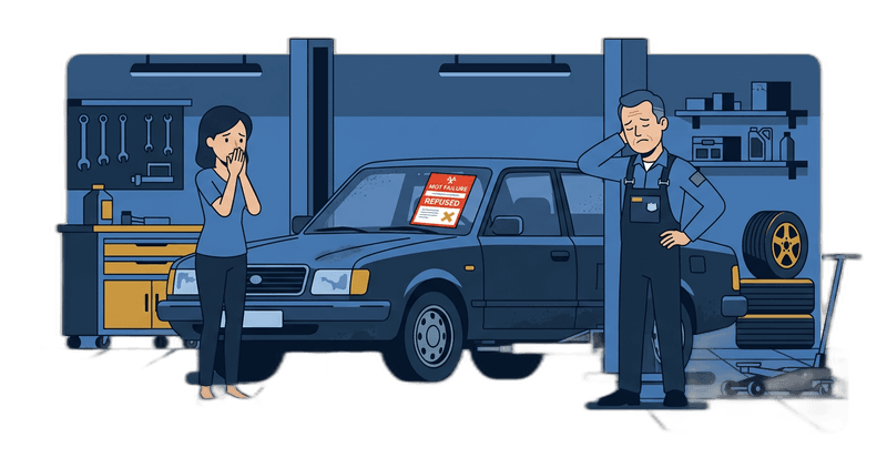 MOT Failure Car Collection service illustration